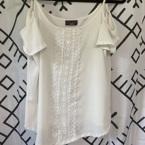 White lace shirt